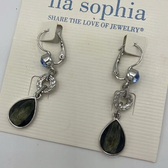 Lia Sophia Azure tear drop earrings - Picture 4 of 4